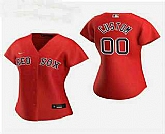 Women Customized Boston Red Sox 2020 Red Alternate Nike Jersey